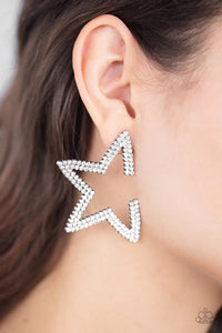 Star Player - White-Jewelry-Just Because Jewels, Paparazzi Accessories-Just Because Jewels