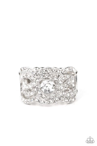 Doting on Dazzle - White-Paparazzi Accessories, Just Because Jewels-Just Because Jewels