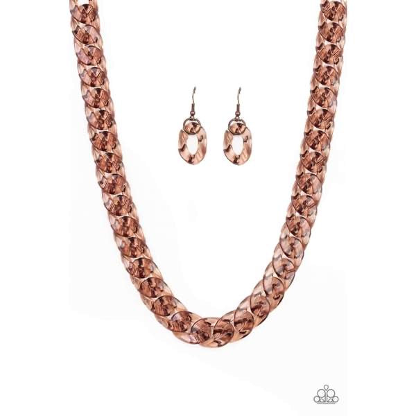 Put It On Ice - Copper-Just Because Jewels, Paparazzi Accessories-Just Because Jewels