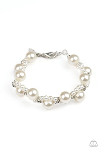 Utmost Uptown - White-Just Because Jewels, Paparazzi Accessories-Just Because Jewels