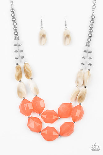 Seacoast Sunset - Orange-Just Because Jewels, Paparazzi Accessories-Just Because Jewels